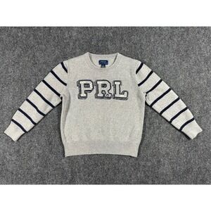 Polo Ralph Lauren Sweater Boys Size 6 PRL Gray Knit Long Sleeve Crew Neck